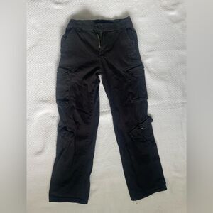 Black Cargo Pants with Side Pockets Small